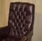 Vintage Heritage High Back Chesterfield Leather Office Captains Swivel Chair 4