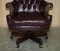 Vintage Heritage High Back Chesterfield Leather Office Captains Swivel Chair 5