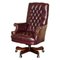 Vintage Heritage High Back Chesterfield Leather Office Captains Swivel Chair, Image 1