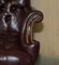 Vintage Heritage High Back Chesterfield Leather Office Captains Swivel Chair, Image 11