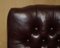 Vintage Heritage High Back Chesterfield Leather Office Captains Swivel Chair, Image 6