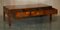 Tavolino da caffè a 3 cassetti in ottone, Burr & Burl Yew, campagna militare, Immagine 13