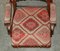 Victorian Military Campaign Kilim Upholstered Folding Armchair, 1880s, Image 17