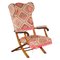 Victorian Military Campaign Kilim Upholstered Folding Armchair, 1880s 1