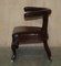 Antique William IV Brown Leather Chair, 1830s 16