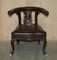 Antique William IV Brown Leather Chair, 1830s 2