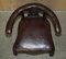 Antique William IV Brown Leather Chair, 1830s 12