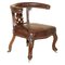 Antique William IV Brown Leather Chair, 1830s 1