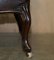 Antique William IV Brown Leather Chair, 1830s, Image 8