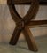 Vintage Jacobean English Hand Carved Trestle Dining Table English in Oak, 1950s, Image 7