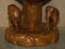 Taburete de elefante vintage tallado a mano con decoración ornamental, Imagen 5