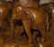 Sgabello vintage a forma di elefante intagliato a mano con decorazione decorata, Immagine 13