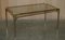 Table Basse Mid-Century en Laiton et Verre Fumé avec Tables Gigognes, Set de 3 2