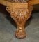 Vintage Burr Walnut Hand Carved Dressing Table and Stool, Set of 2, Image 8