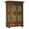 Antique German Hand Painted Marriage Wardrobe, 19th Century, Image 1