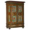 Antique German Hand Painted Marriage Wardrobe, 19th Century, Image 1