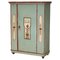 German Aqua Blue Hand Painted Marriage Wardrobe, 1818 1