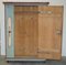 German Aqua Blue Hand Painted Marriage Wardrobe, 1818 16