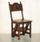 Antique Victorian Metamorphic Library Steps Chair, 1850s 1