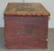 Large Hungarian Original Paint Blanket Chest Coffer Trunk, 1875, Image 11