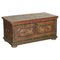 Large Paint German Blanket Chest Coffer Trunk, 1800s 1