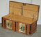 Romanian Paint Blanket Chest Coffer Trunk with Children Pictures, 1900s 14