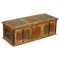 Romanian Original Paint Blanket Chest Coffer Trunk, 1880s, Image 1