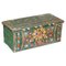 Romanian Original Paint Dated Love Heart Blanket Chest Coffer Trunk, 1901, Image 1