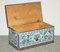 Original Paint East European Blanket Chest Coffer Trunk, 1880s 11