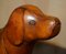 Omersa Brown Leather Dachshund Sausage Dog Footstool 8