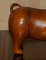 Omersa Brown Leather Dachshund Sausage Dog Footstool 3