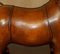 Omersa Brown Leather Dachshund Sausage Dog Footstool 6