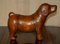 Omersa Brown Leather Dachshund Sausage Dog Footstool, Image 2