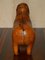 Omersa Brown Leather Dachshund Sausage Dog Footstool 16