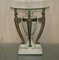 Vintage Egyptian Revival Side Tables with Glass Tops, Set of 2 3