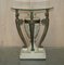 Vintage Egyptian Revival Side Tables with Glass Tops, Set of 2, Image 3