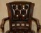 Traditional Cigar Brown Leather Chesterfield Captains Armchair 3