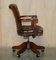 Traditional Cigar Brown Leather Chesterfield Captains Armchair 16