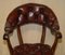 William IV Leather & Hardwood Chesterfield Captains Armchair, 1830s 3