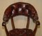 William IV Leather & Hardwood Chesterfield Captains Armchair, 1830s, Image 3