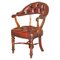 William IV Leather & Hardwood Chesterfield Captains Armchair, 1830s, Image 1
