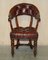 Fauteuil Chesterfield Captains William IV en Cuir et Bois Dur, 1830s 2