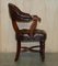William IV Leather & Hardwood Chesterfield Captains Armchair, 1830s, Image 17