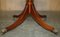 Round Extending Dining Table with Hand Dyed Brown Leather Top, Image 12