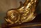 Mesa de comedor Regency Gold de madera dorada con delfines con superficie de madera maciza flameada, Imagen 10