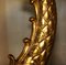 Regency Dolphin Esstisch aus vergoldetem Gold mit geflammter Hartholzplatte 9