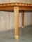 Long Large Refectory Dining Table with Top in Satinwood & Birch 8