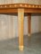 Long Large Refectory Dining Table with Top in Satinwood & Birch, Image 8