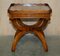 Burr Yew Wood Bevan Funnell Side Tables with Hidden Drawers Gallery Rail, Set of 2 15