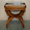 Burr Yew Wood Bevan Funnell Side Tables with Hidden Drawers Gallery Rail, Set of 2 16
